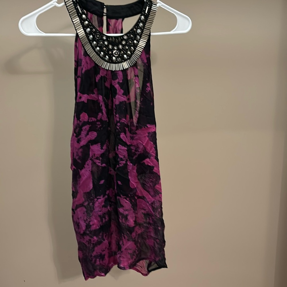 Purple blouse tank top